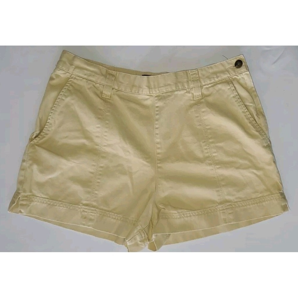 Abercrombie & Fitch Khaki Tan Cotton  Chino  Shorts Size 12 Vintage Womens Y2k